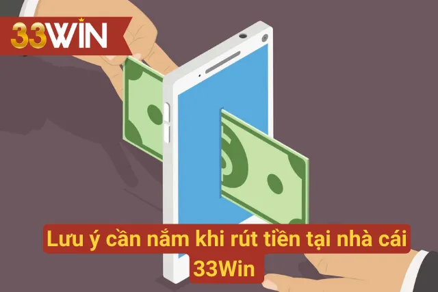 Một số lưu ý cần nắm khi rút tiền tại nhà cái 33Win